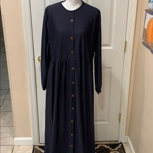 NWT Ecusun blue dress abaya jilbab